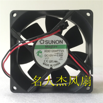 1pcs    KDE1208PTV3 12V 0.8W 8CM 8025 2-wire ultra-quiet fan #W1