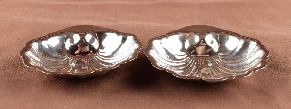 *Vintage Sterling Silver Scallop Shell Nut Dishes 2 Pieces - Image 3 of 4
