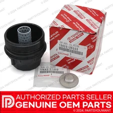GENUINE OEM Toyota Oil Filter Housing Holder Cap 15620-36020 + Plug 15643-31050