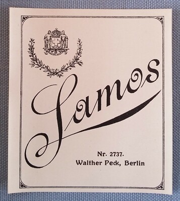 Old Wine Label Bottle Label Label Fine Dessert Wine Island Samos Design