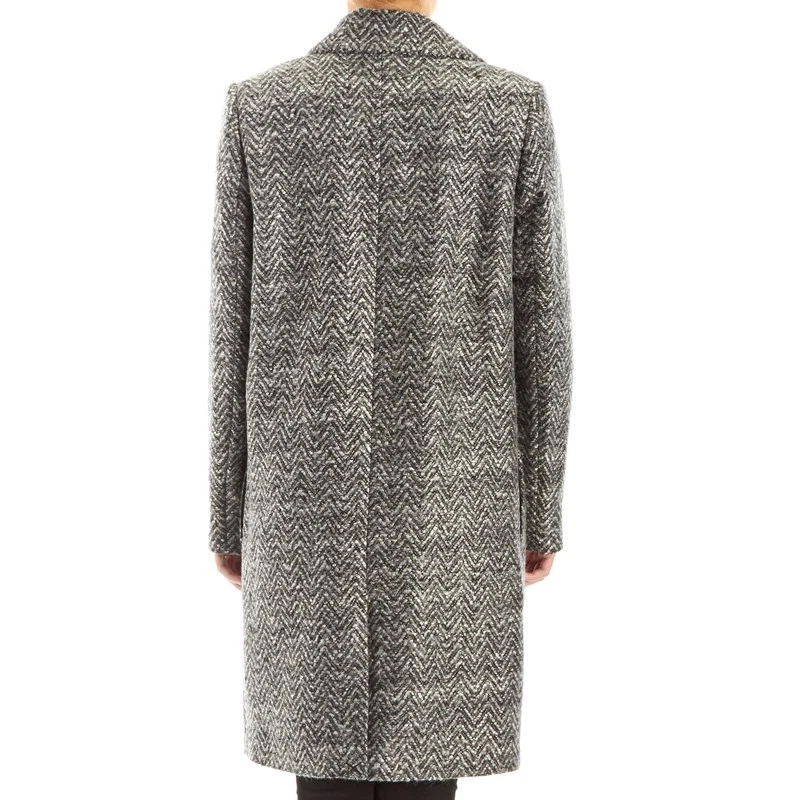 $495 NUEVO CON ETIQUETAS ZAC POSEN Talla 10 ABRIGO DE LANA GISELLE ESPIGA PIEDRA LUNAR Foto 3 de 3