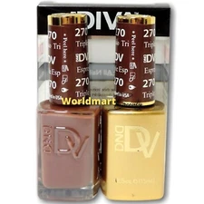 DND DIVA Gel Nail Polish 0.5oz LED/UV Color Gel Duo DV270- Triple Espresso