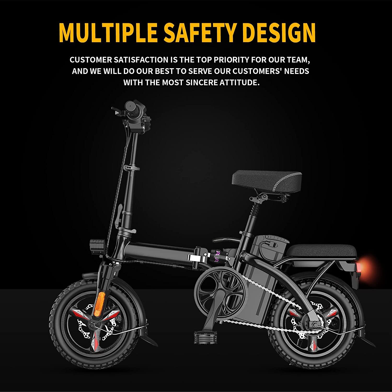 Fast Electric Bike 14" 400W Motor Folding Ebike Electronic Bike 48V 15AH Battery