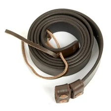 British WWI & WWII SMLE Enfield Leather Rifle Sling- Dated, Manufacturer Stamp