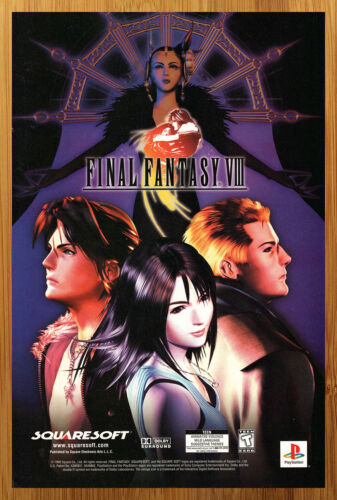 1999 Final Fantasy VIII 8 PS1 Playstation 1 imprimée annonce/affiche art promo officiel - Photo 1 sur 4