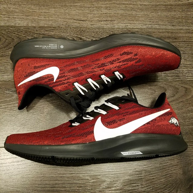 ARKANSAS RAZORBACKS Nike Air Zoom Pegasus 36 Running shoes Mens 11 CI2077 600 | eBay