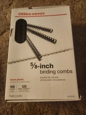 50 Pack 19 Plastic Binding Combs 5/8 Inch Diameter125 Sheet Capacity