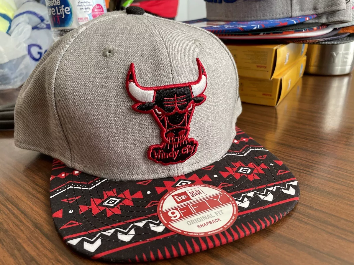 Chicago Bulls Windy City Hardwood Classics Aztec Snapback Hat Cap