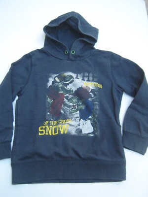dopodopo*Kapuzenpullover*Sweatshirt Jungen Gr 122/128*Pullover*Blau*Dinosaurier*