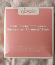 Sonix Bluetooth Speaker Pink USB Charging Cable Wrist Strap Instruction Manual