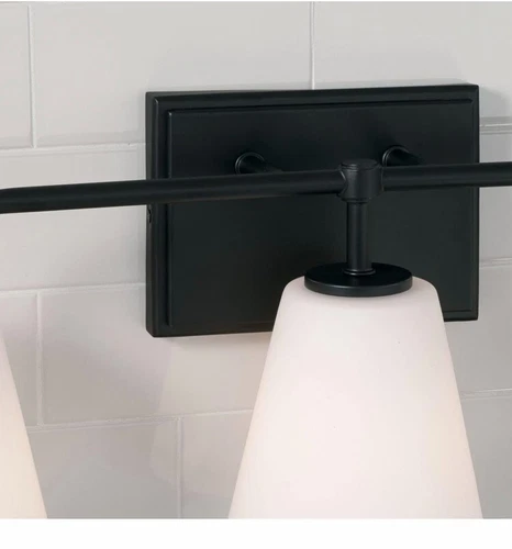 Brody - 3 Light Bath Vanity in Minimalist Style-9"  Tall and 23.5"  Wide Black.. - Picture 3 of 5