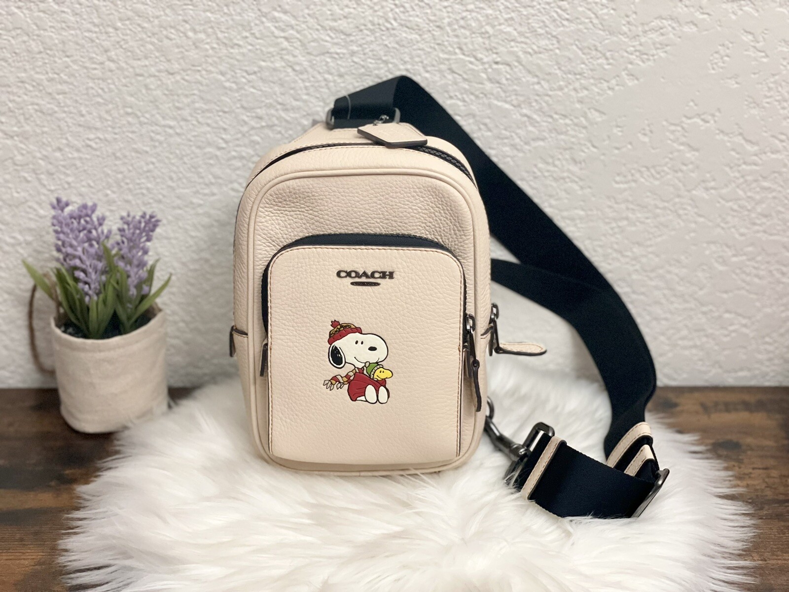 COACH X PEANUTS TRACK PACK 14 WITH SNOOPY MOTIF CE602 NWT Limited 