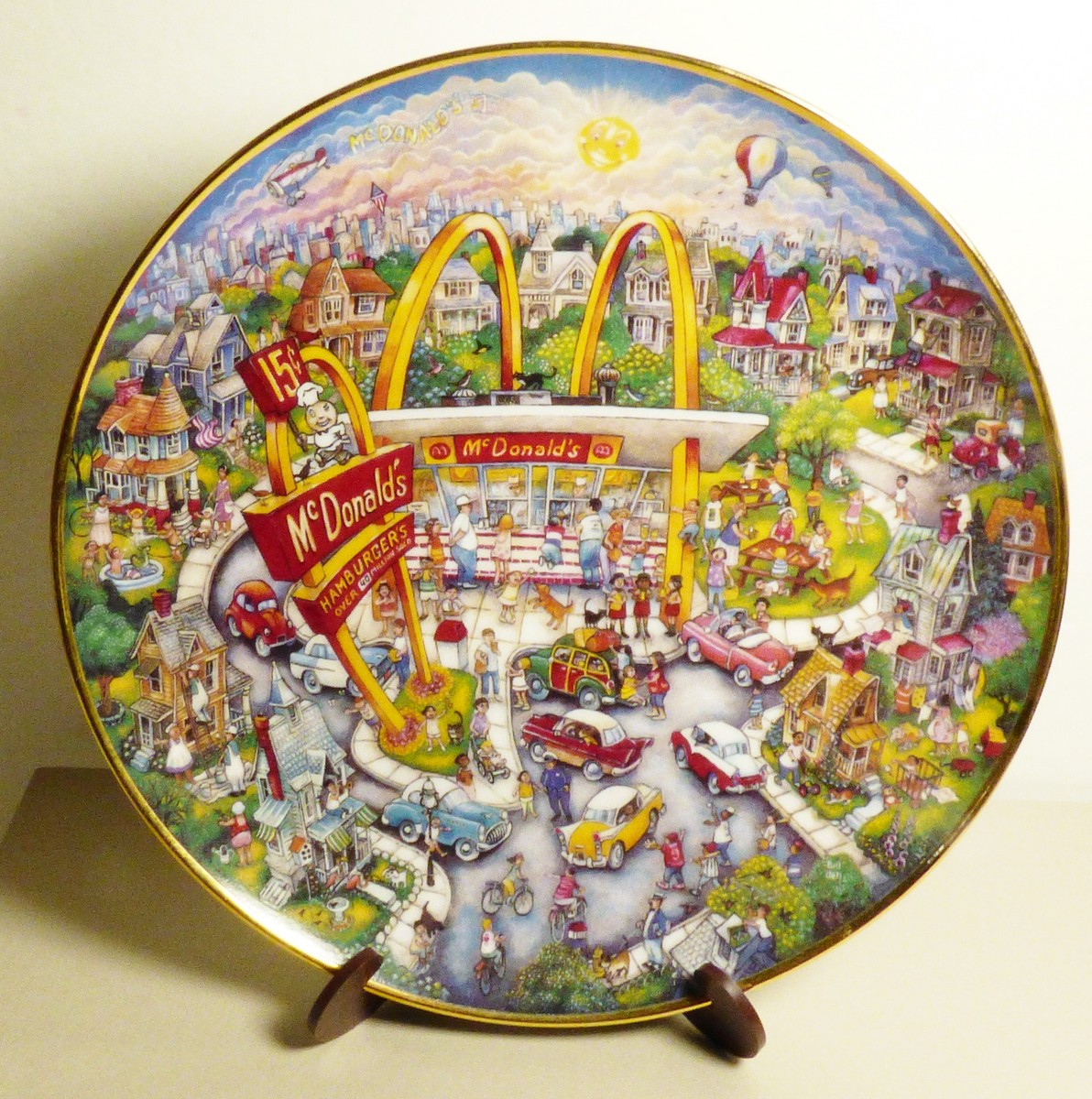 McDonald's Golden Moments Plate Limited Edition Franklin Mint by