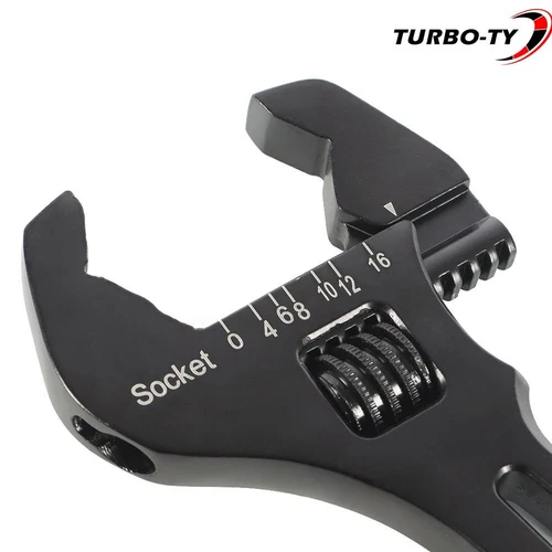 3AN-16AN Adjustable Wrench Black Aluminum Tool Spanner for Hose End Fitting