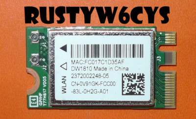 Dell Inspiron 5567 7567 Wireless 1810 M.2 WLAN WiFi+BT Dual Band Card A01 V91GK