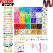 Dowsabel Bracelet Kit, 5000pcs Clay Beads & Charms for DIY Jewelry, Ages 6-13