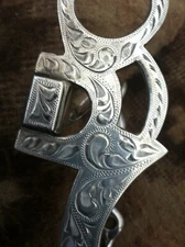 Vintage Mexico sterling low port silver bit, marked Mexico, no maker mark