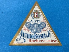 KINGDOM OF ITALY LABEL ATTILIO BOSIA & SONS BARBERA EXTRA-ASTI.++