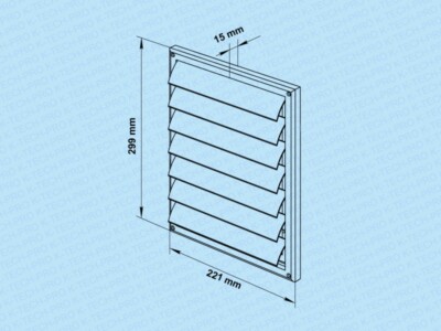 KTECHE Lüftungsgitter Mit Flansch Und Beweglichen  Produktbild-Vorschau 2