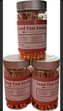 Lot of 3 Bottles INSTANT LEAD TEST SWABS 80 Swabs Per Bottle - 240 Total NEW