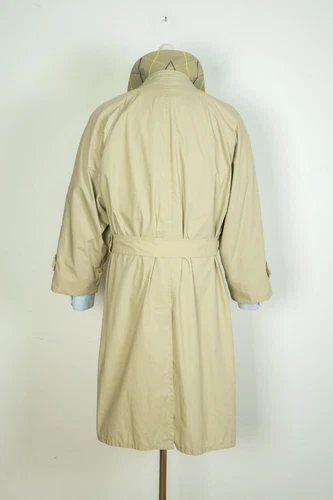 Burberrys Belted Beige/Green Men's Trench Coat Jacket Genuine Superb Size 50 image 8