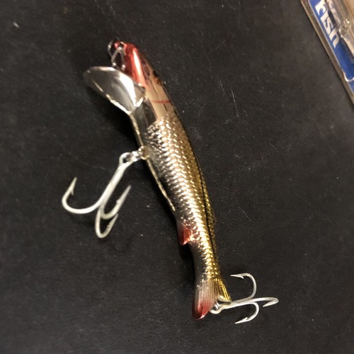 Vintage Doll Shal A Minner Vintage Doll Lures Gold Silver Black Back SHALLOW - Picture 7 of 10