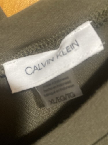 Calvin Klein CK Women's Olive Green Sleeveless Jersey Romper Jumpsuit XL - NWT - Picture 5 of 8