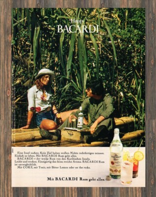 Bacardi - Reklame Werbeanzeige Original-Werbung 1974 (1)