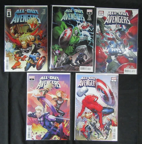 All-Out Avengers 1 2 3 4 5 Complete Thor Captain America Marvel 2022 NM