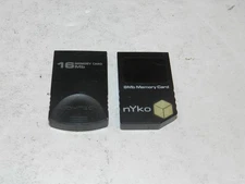 2X Black Memory Cards For Nintendo Gamecube Lot of 2 8MB 16MB Nyko Joytech