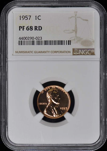 1957 Wheat Reverse Lincoln Cent (Proof) 1C NGC PR68RD