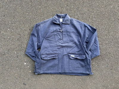 #ad Pit25quot; French Fisherman Sailing Chore Jacket Navy Cotton Twill Gens de Mer AU $75.00