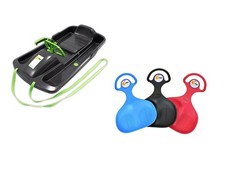 KHW Lenkschlitten Set Snow Fox anthrazit -Made in Germany inkl.1 Stk Po-Rutscher