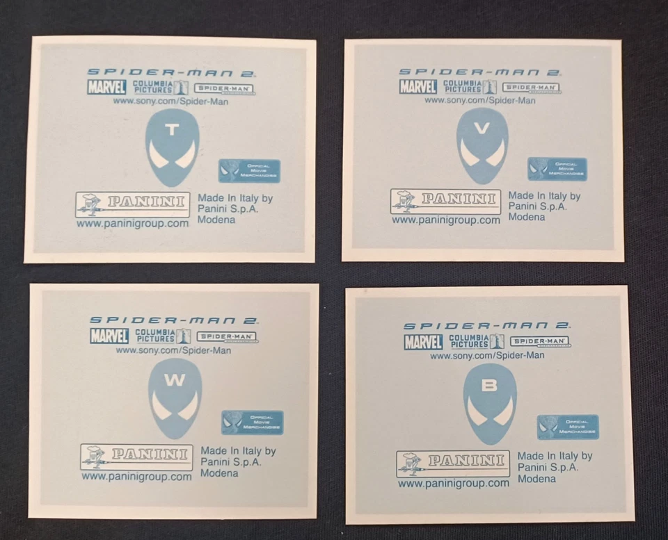 RARE 2004 Panini Spider-Man 2 Gold Shimmer stickers (lot of 4) - Image 4 of 4