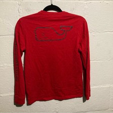 Vineyard Vines Red Pocket Long Sleeve Tee - Size M