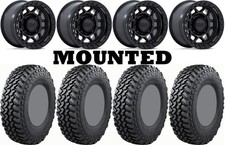 Kit 4 Nitto Trail Grappler Sxs 33x9.5-15 On Kmc Torx Beadlock Matte Black Pol
