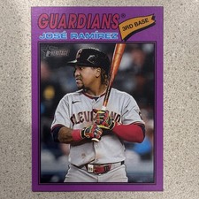 Topps 2026 Heritage Purple José Ramírez #52 Cleveland Guardians