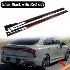 2.2m 86.6" For Kia K5 2020-2025 Black w/ Red Line Side Skirts Splitter Extension