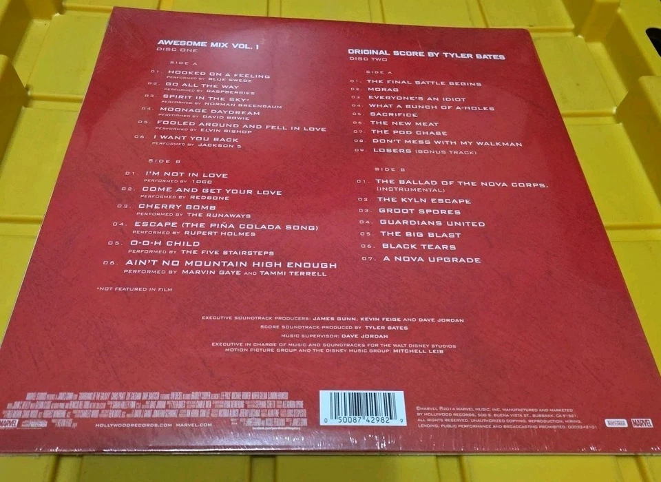 Guardians of the Galaxy: Deluxe (Limited Edition, Red & Yellow Vinyl) LP Record - Image 2 of 2