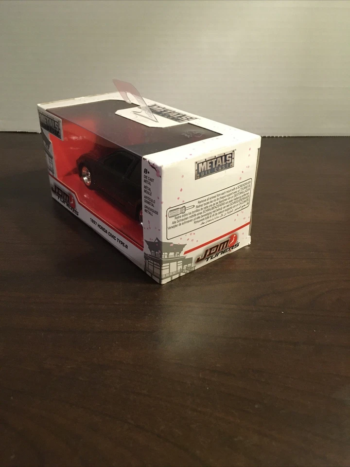 JADA JDM TUNERS 1997 HONDA CIVIC TYPE R BLACK 1:32 DIECAST MODEL NEW - Image 2 of 4