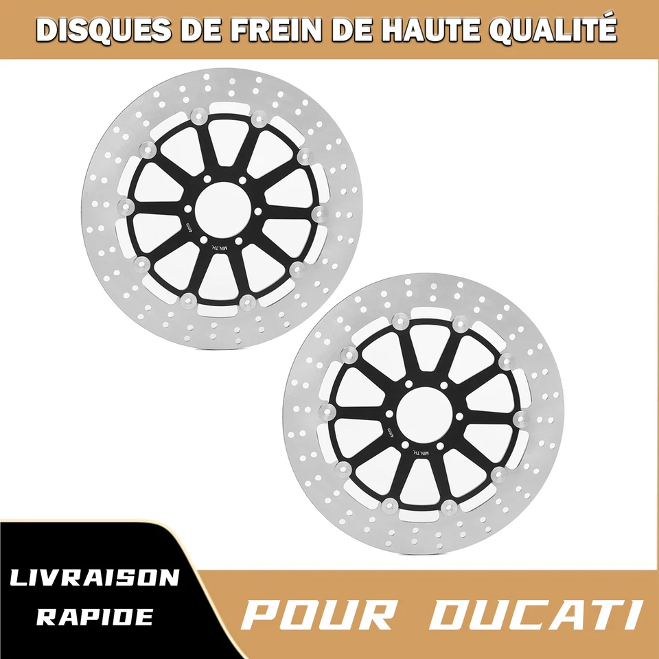 2x Disques de frein Avant pour MOTO GUZZI BREVA 850 DAYTONA IE 1000 V10 CENTAURO - Photo 1/4
