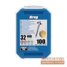 Kreg SML-C125S5-100 Kreg 305 Stainless Steel Pocket Hole Screws - 32mm / 1-1/4"