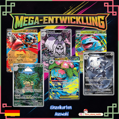 Pokemon Mega-Entwicklung Einzelkarten Auswahl - Deutsch