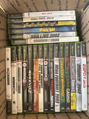 Original Xbox Game Lot 21 Bundle Madden NCAA 2K5 SpongeBob DDR Untested