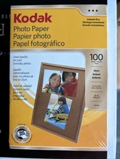 Photo Paper High Gloss Sheets 4X6, Kodak, Staples, Office 100 Sheets