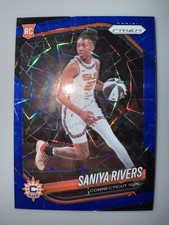 2025 Panini Prizm W Blue Velocity Prizm #131 Saniya Rivers