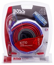 BOSS Audio Systems KIT10 4 Gauge Amplifier Installation Medio, Black/Blue/Red