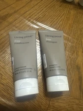 Living Proof No Frizz Shampoo & Conditioner (2 oz) Soft Smooth Travel Combo Set