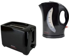 2200W 1.7L Electric Kettle & 650W 2 Slice Bread Toaster Kitchen Combo Set White