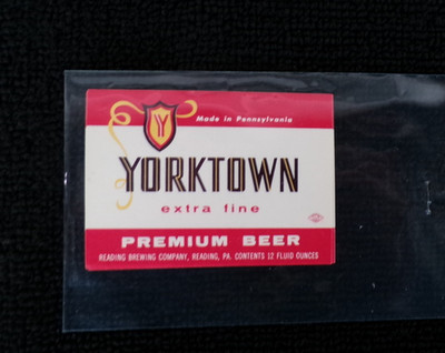 Yorktown Extra Fine Premium Beer Labels Lot of 17 Unused